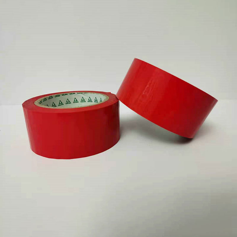 Röd färg Custom Width BOPP Packing Tape Självhäftande Klar Transparent Tape med anpassad storlek