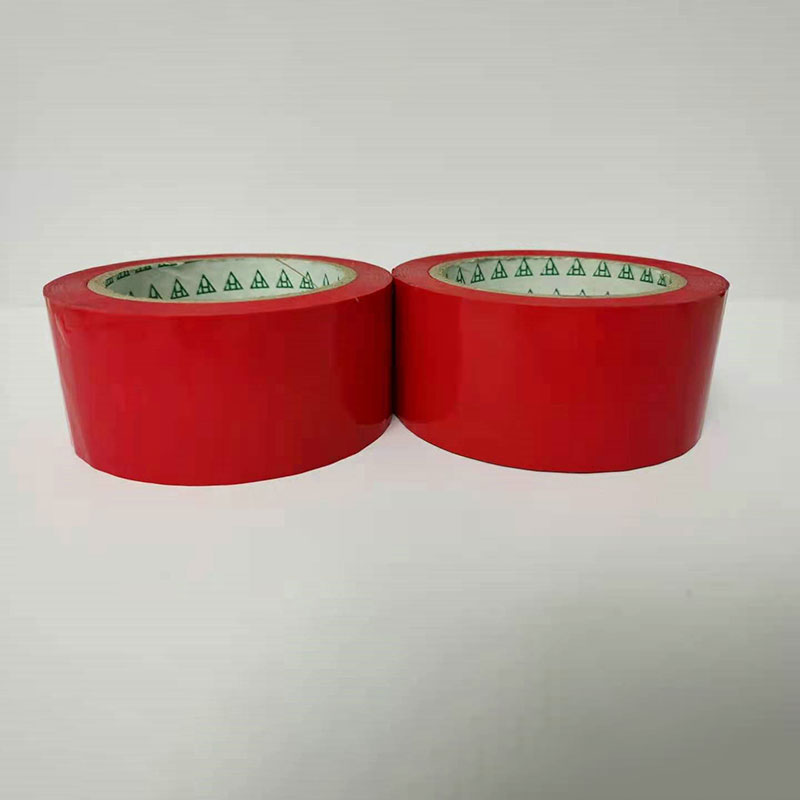 Röd färg Custom Width BOPP Packing Tape Självhäftande Klar Transparent Tape med anpassad storlek