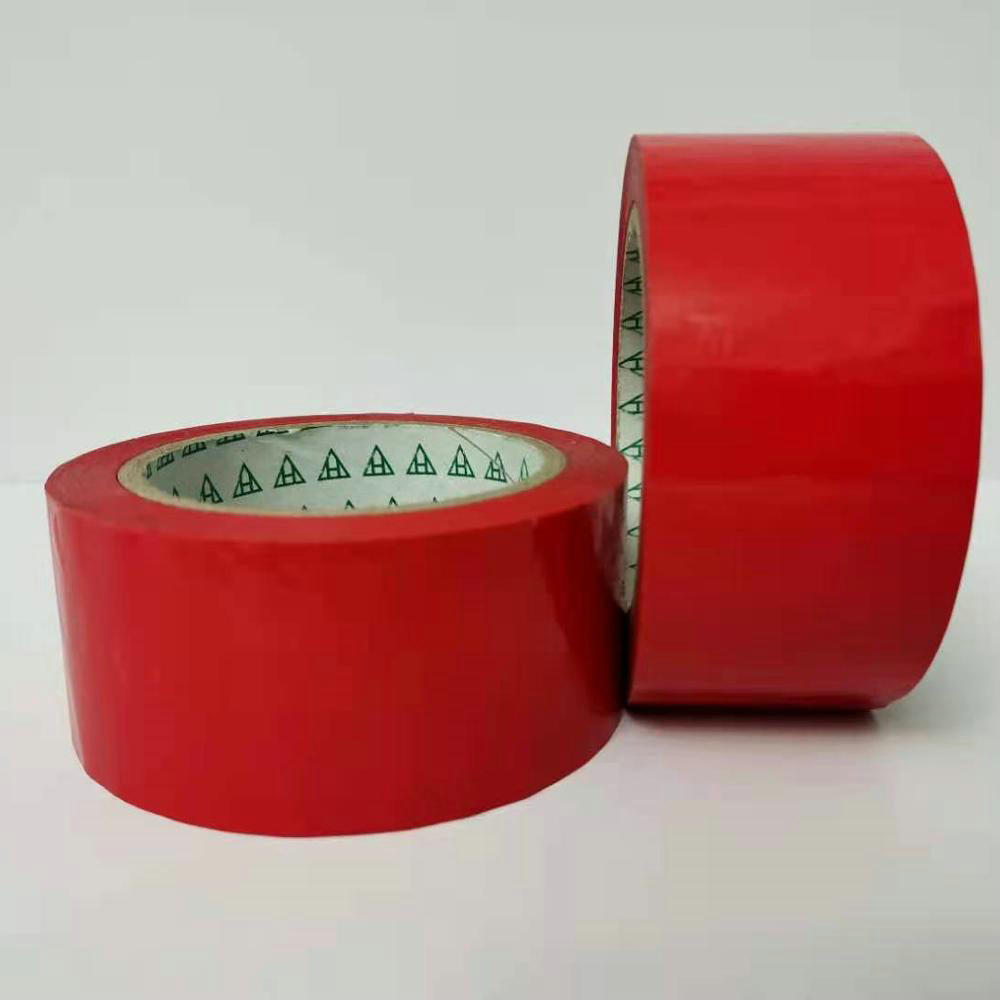 Röd färg Custom Width BOPP Packing Tape Självhäftande Klar Transparent Tape med anpassad storlek